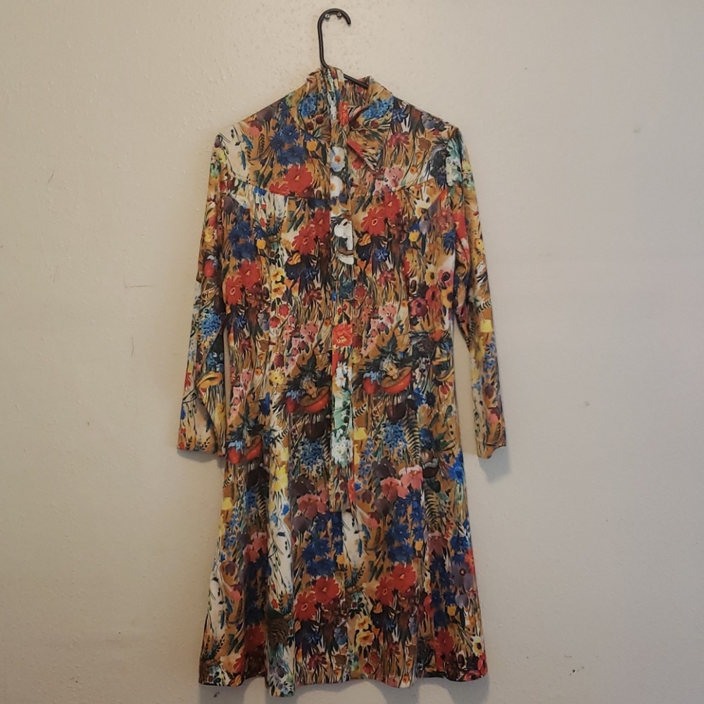 70s floral dress